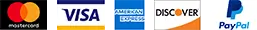 Visa Mastercard Amex Discover Paypal